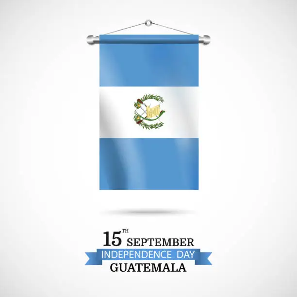 Vector illustration of Guatemala Independence Day.