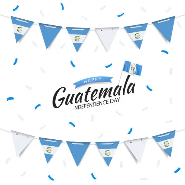 Vector illustration of Guatemala Independence Day.