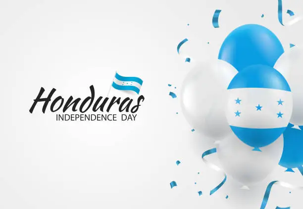 Vector illustration of Honduras Independence Day.