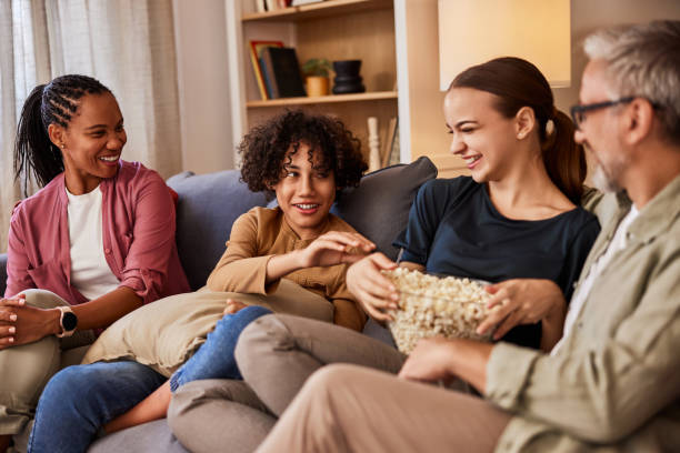 istock Multigenerational, multi-ethnic family having fun at home. 1623105546