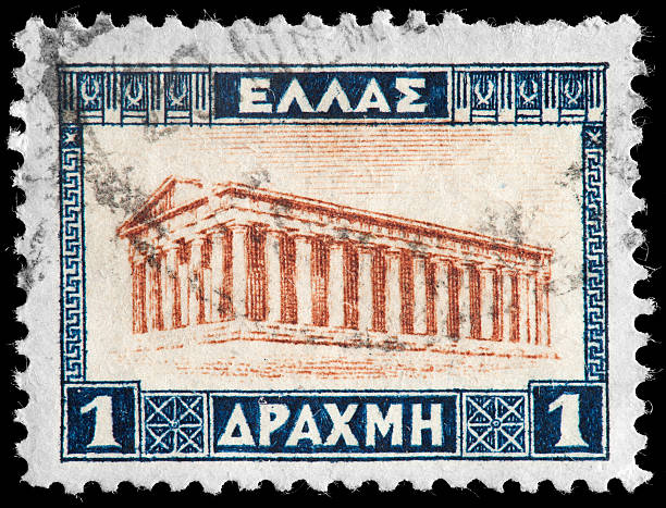 istock Partenon on Greek Vintage Postage Stamp 162310714