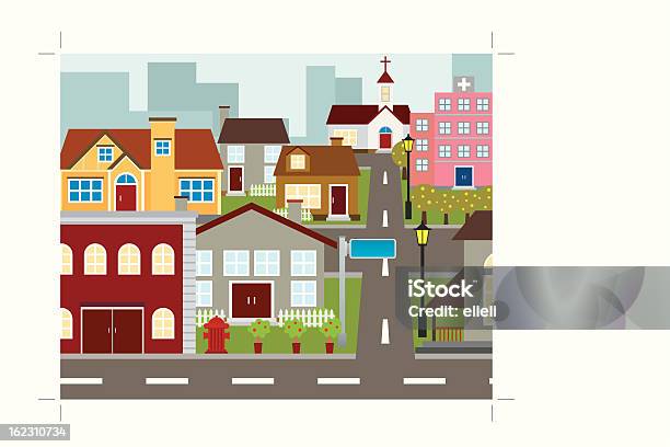 Community Stock Illustration - Download Image Now - Community, Church, Residential District