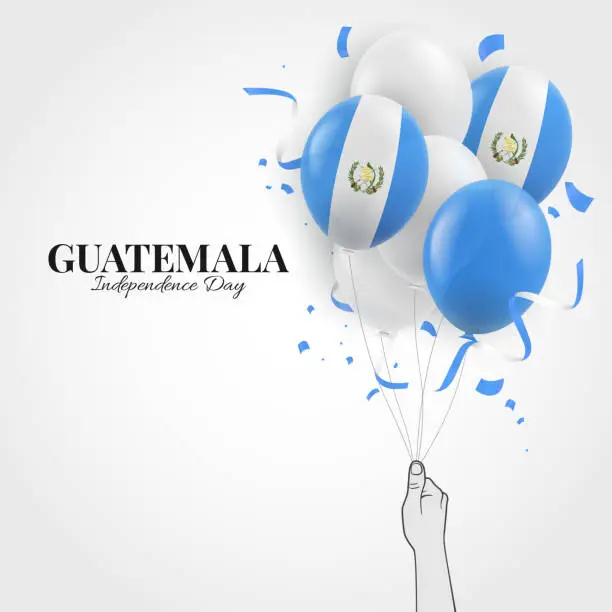 Vector illustration of Guatemala Independence Day.