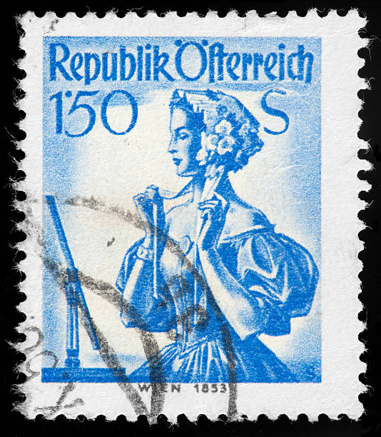 istock Vintage Postage Stamp depiting Woman from Wien, Austria 162312683