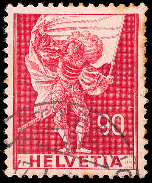 istock Swiss Vintage Postage Stamp 162313153