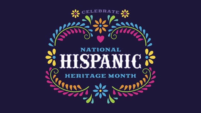 Hispanic Heritage Month. 4k animation
