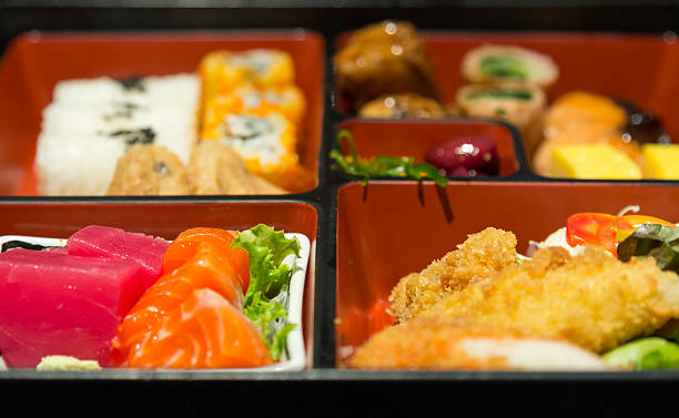 istock Japanese food set in box 162319764