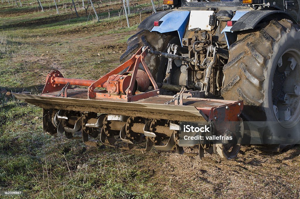 cultivator coupled to a tractor cultivator Agricultural Machinery Stock Photo