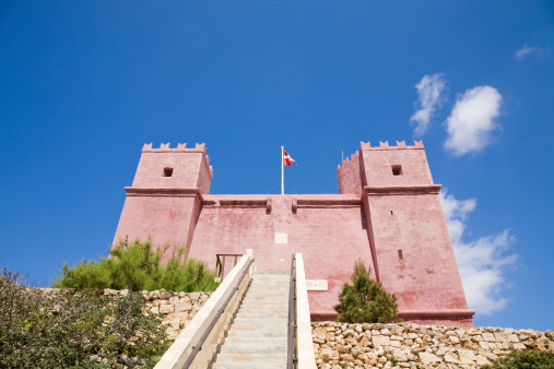 The red tower or St Agatha's Tower near Mellieha in Malta