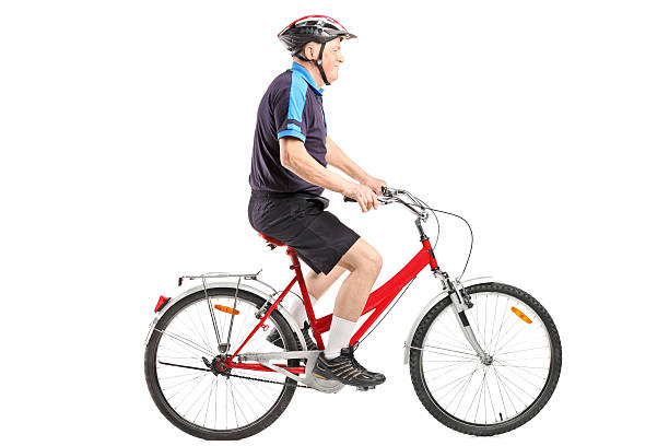 istock Senior bicyclist riding a bicycle 162322893