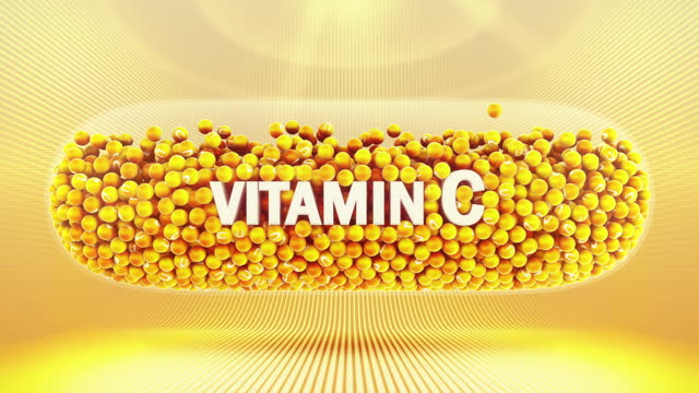 Vitamin C capsule.