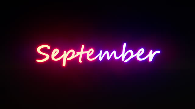 neon text  September