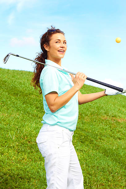 istock Pretty Playful Female Golfer Having Fun 162324685