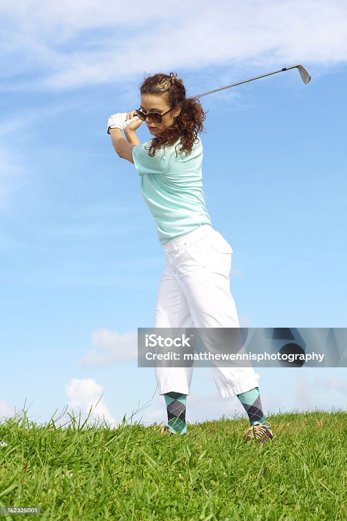 Jogador de golfe feminino - Royalty-free Golfe Foto de stock