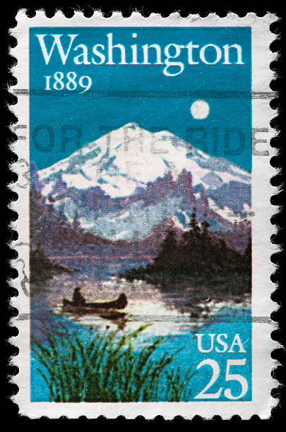istock Washington State Vintage Postage Stamp 162330080