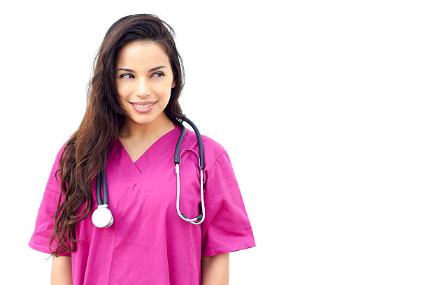 istock Happy Young Female Nurse Looking At Copy Space 162331876