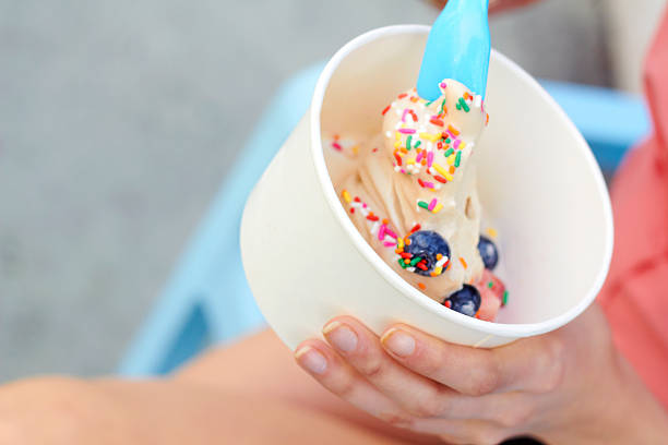 istock Woman's Hand Holding Cup of Ice Cream 162332116
