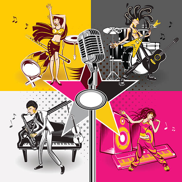 Música Star ídolos - ilustración de arte vectorial