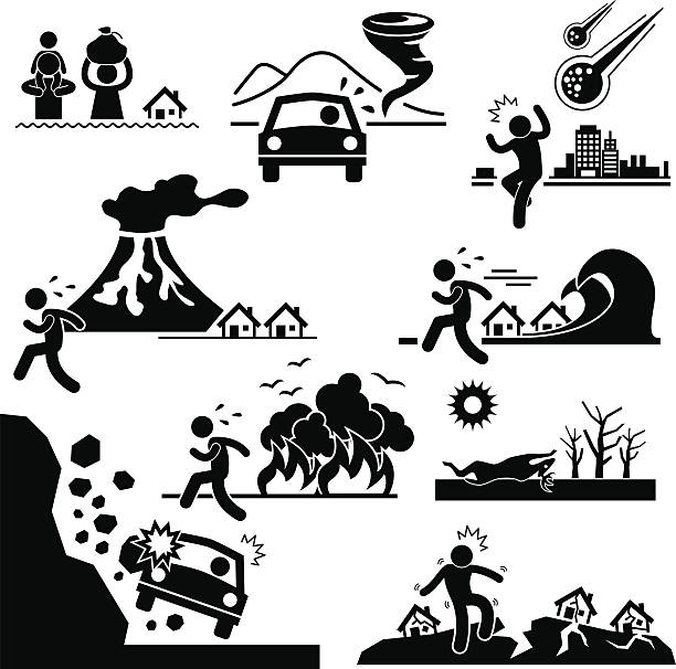 illustrations, cliparts, dessins animés et icônes de catastrophe de catastrophe catastrophe pictogram - judgement day illustrations