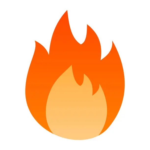 Vector illustration of High quality fire.Fire flames sign.