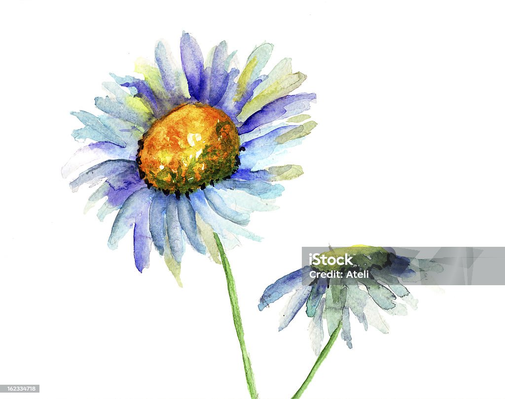 Fiori estivi - Illustrazione stock royalty-free di Blu