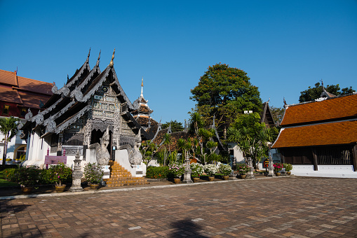 Wat Chedi Luang is a Buddhist temple in Chiang Mai, Thailand