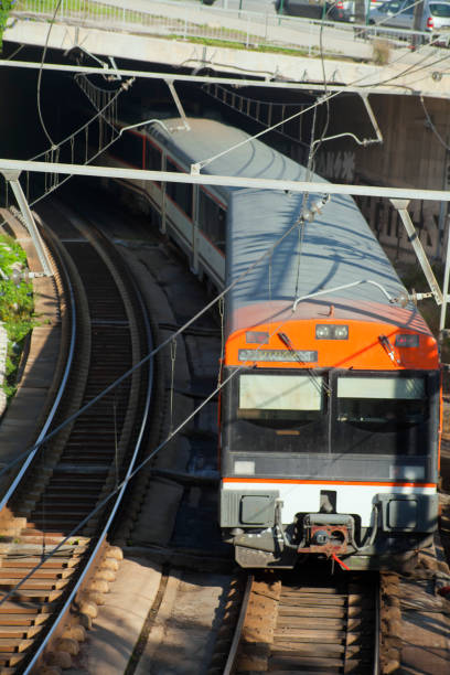 istock Railway, bridge, train. Barcelona, Catalonia, Spain. 1623366650