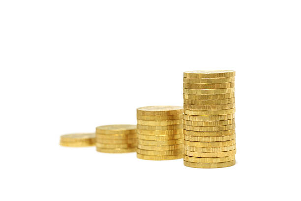 istock Stacks of gold coins (isolated) 162337116