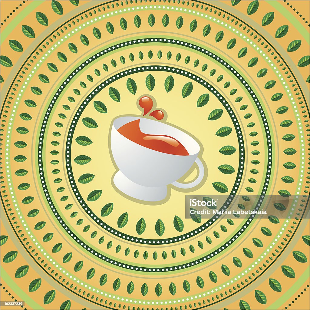 Xícara de chá - Vetor de Arte royalty-free