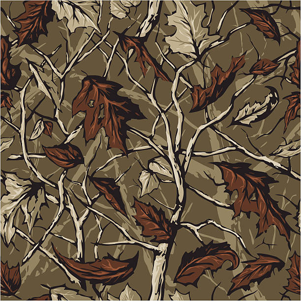 illustrazioni stock, clip art, cartoni animati e icone di tendenza di real autunno camo - abbigliamento mimetico