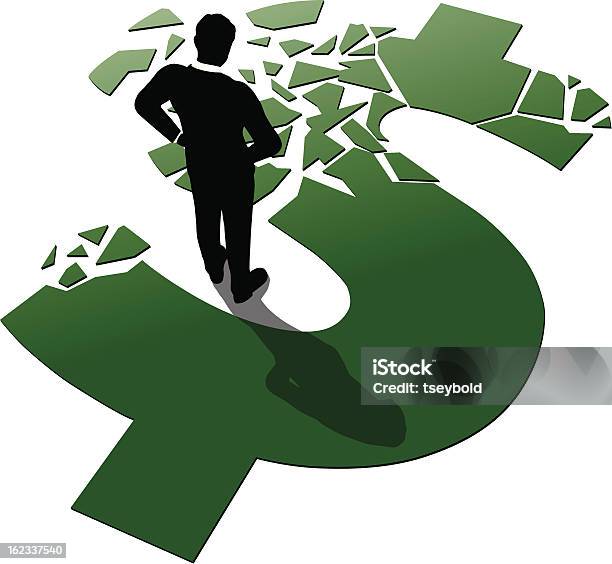 Shattered Stock Illustration - Download Image Now - Broken, Dollar Sign, Adult