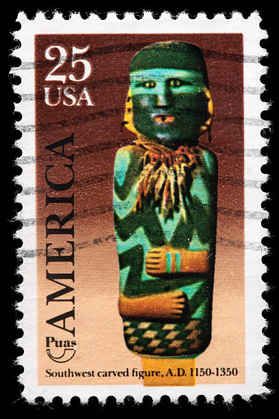 istock Southwest Carved Figure Postage Stamp 162337874