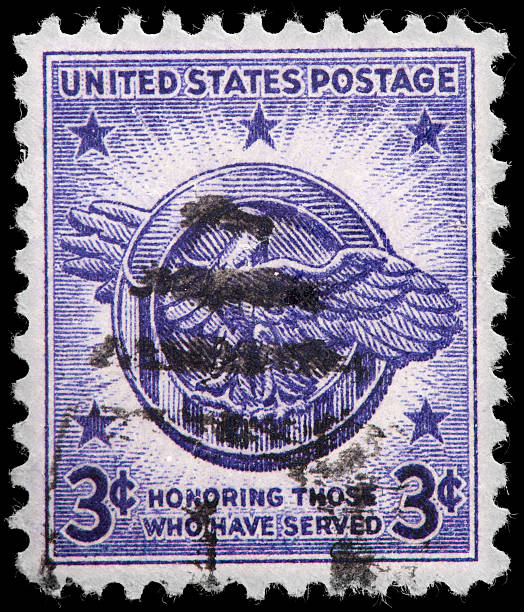 istock Vintage US Postage Stamp Commemorating American Soldiers 162337936