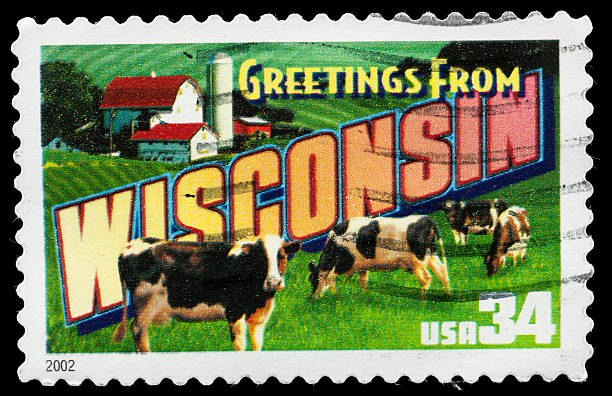 istock Wisconsin State Postage Stamp 