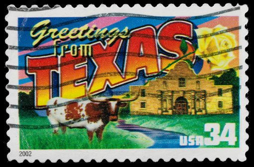 Texas State Postage Stamp \