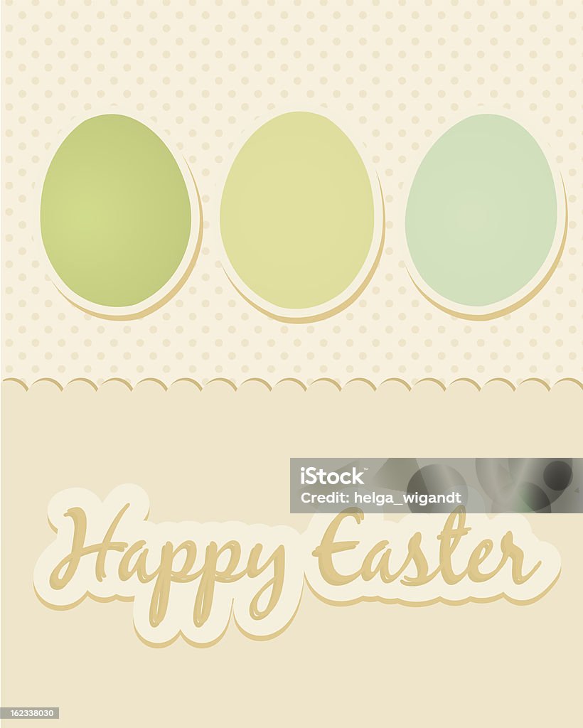 Happy Easter-GRUSSKARTE - Lizenzfrei Beige Vektorgrafik