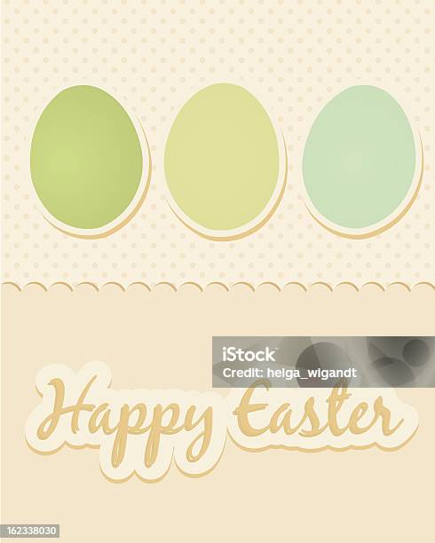 Happy Eastergrusskarte Stock Vektor Art und mehr Bilder von Beige - Beige, Beigefarbiger Hintergrund, Farbiger Hintergrund