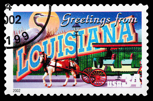 istock Louisiana State Postage Stamp 