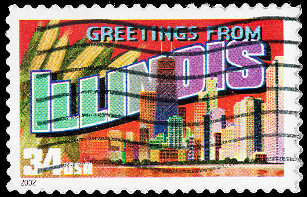 istock Illinois State Postage Stamp 