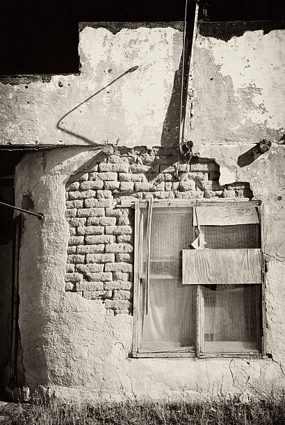 istock Wall Detail in Old Abondoned Adobe Building, Sepia Tone Image 162338252