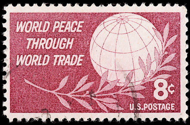 istock World Peace Through Trade US Postage Stamp 162338346
