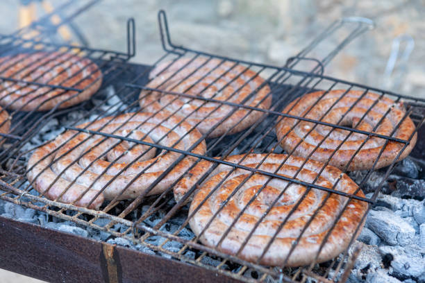 Pork meat grilled on fireplace.. Simply delicious..