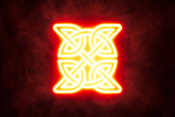 Celtic religious symbols knots icons background