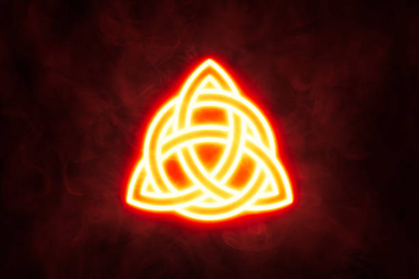 Celtic religious symbols knots icons background