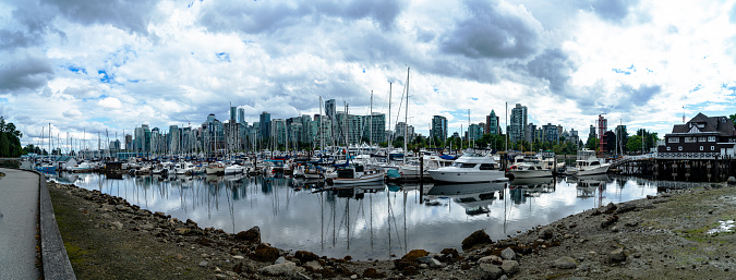 The view of Devonian Harbour Park, Vancouver, Canada.