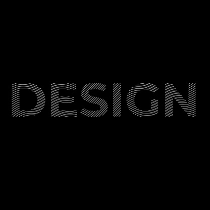 Minimal Text Design Example Minimalistic Text Design With White Lines On A Black Background Stock ...