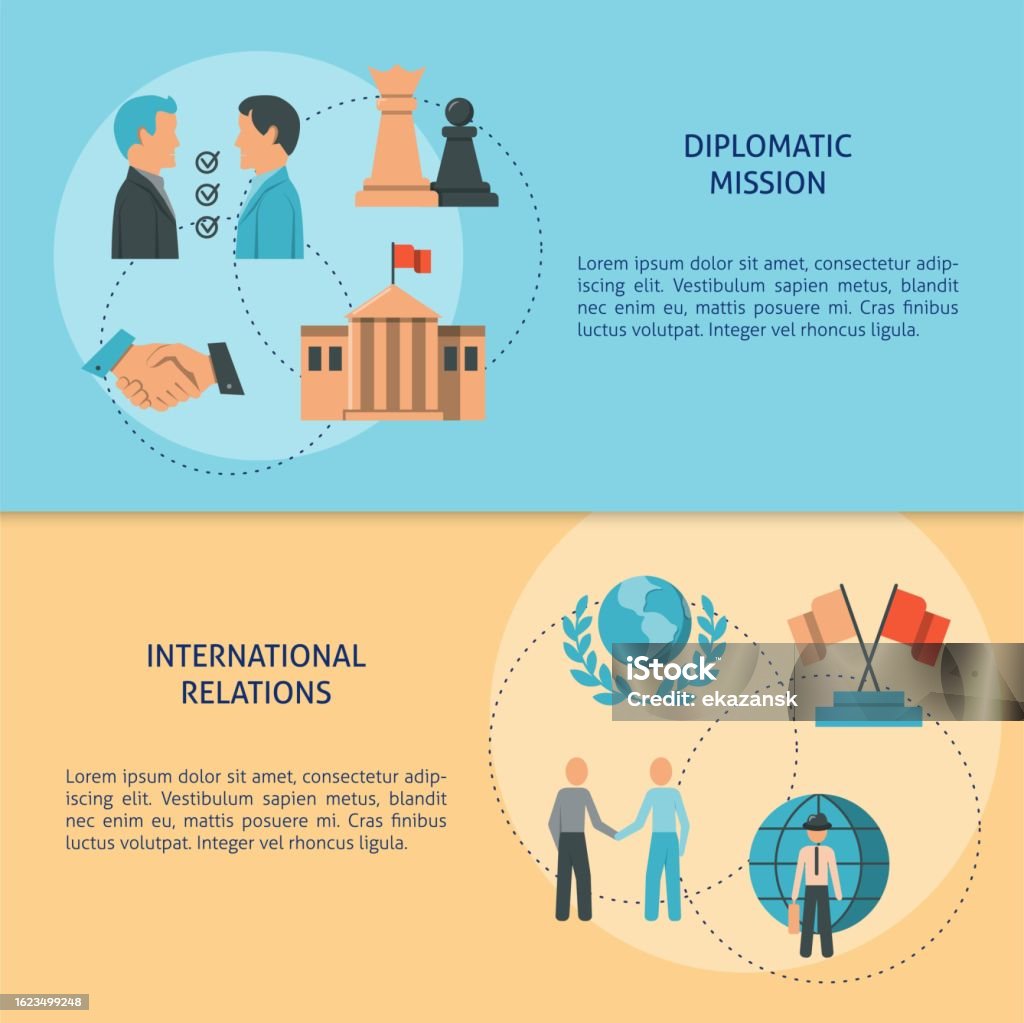 Diplomatic Mission And International Relations Poster Stock