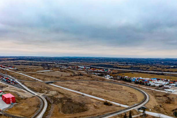 istock Canadian Pacific CPRailway Vaughan Intermodal Terminal in Kleinburg, Canada 1623500833