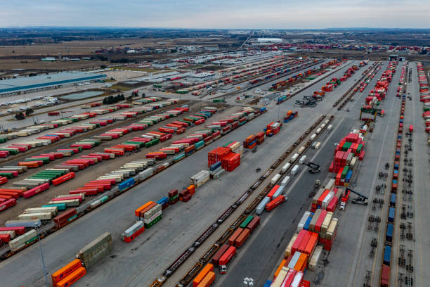 istock Canadian Pacific CPRailway Vaughan Intermodal Terminal in Kleinburg, Canada 1623500878