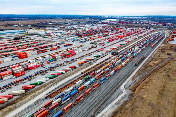 istock Canadian Pacific CPRailway Vaughan Intermodal Terminal in Kleinburg, Canada 1623503087